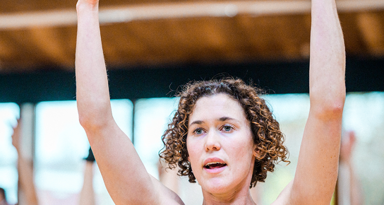 Amy as she leads dance class.