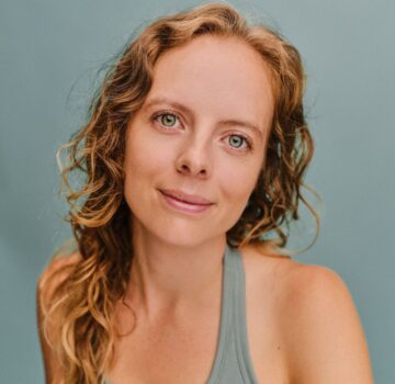 Kajsa headshot, white woman, golden hair