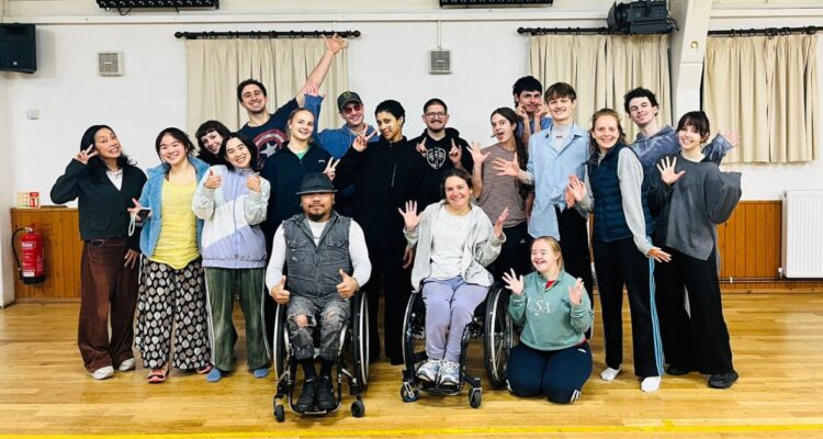 A group shot of Stopgap and Rambert students