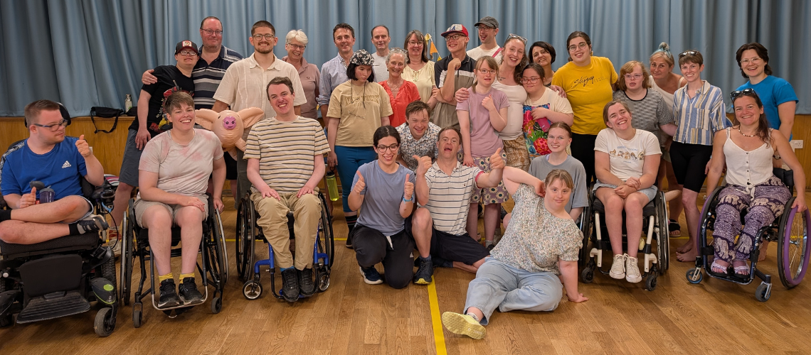 A group photo of our young people, teachers and their families.
